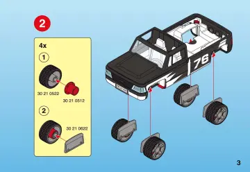 Notices de montage Playmobil 4340-A - Pick-up à emporter (3)
