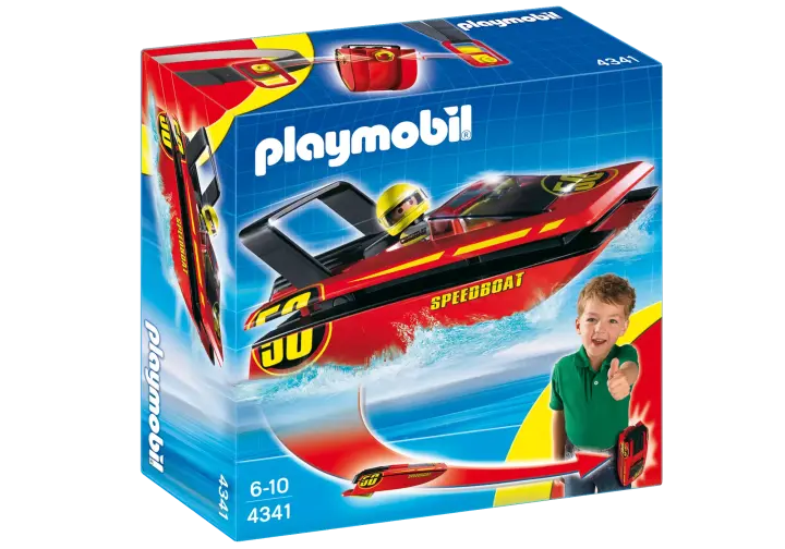 Playmobil 4341-A - Click & Go Rennboot - BOX