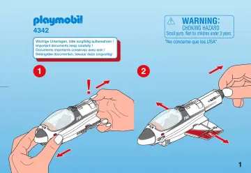 Bauanleitungen Playmobil 4342-A - Click & Go Düsenflieger (1)