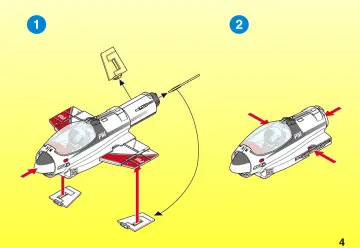 Notices de montage Playmobil 4342-A - Avion à réaction à emporter (4)