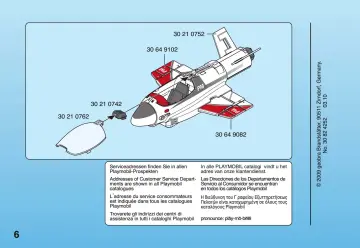 Notices de montage Playmobil 4342-A - Avion à réaction à emporter (6)