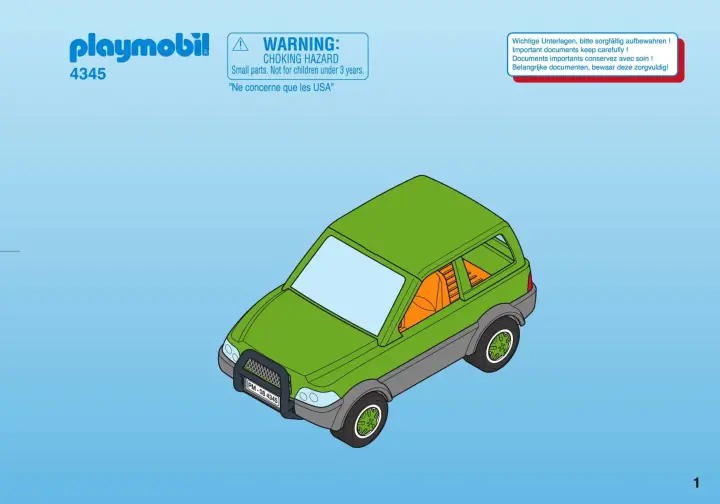 Notices de montage Playmobil 4345-A - Vétérinaire avec 4x4 (1)