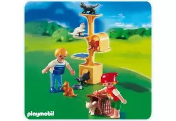 Playmobil 4347-A - Enfants et arbre à chats