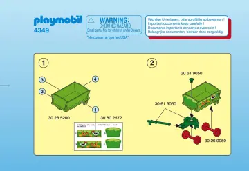 Bauanleitungen Playmobil 4349-A - Bollerwagen mit Kleintieren (1)