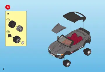 Bauanleitungen Playmobil 4366-A - Tuning-Sportwagen mit Sound (8)