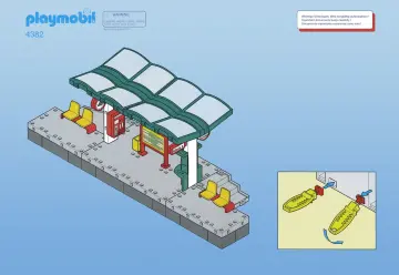 Bauanleitungen Playmobil 4382-A - Bahnsteig / Haltepunkt (1)