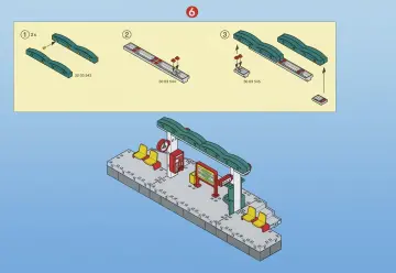 Bauanleitungen Playmobil 4382-A - Bahnsteig / Haltepunkt (6)