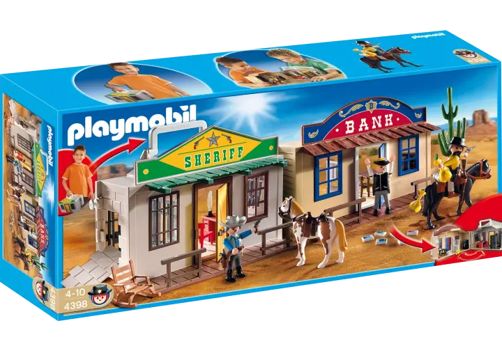 Playmobil 4398-A - Mitnehm-WesternCity - BOX