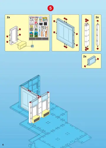 Notices de montage Playmobil 4404-A - Grand hôpital (6)
