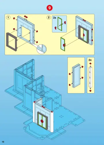 Notices de montage Playmobil 4404-A - Grand hôpital (10)