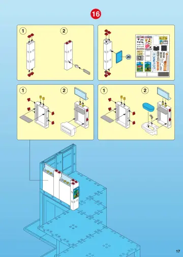 Notices de montage Playmobil 4404-A - Grand hôpital (17)