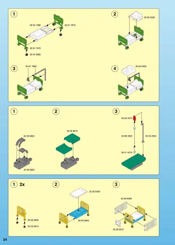 Notices de montage Playmobil 4404-A - Grand hôpital (24)