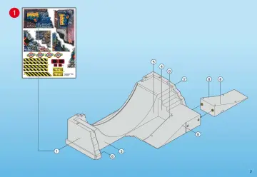 Bauanleitungen Playmobil 4414-A - Skaterpark mit Halfpipe (2)