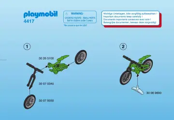 Bauanleitungen Playmobil 4417-A - Mountainbiker mit Wellenrampe (1)