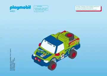 Notices de montage Playmobil 4421-A - Pilotes / pick-up de rallye (1)