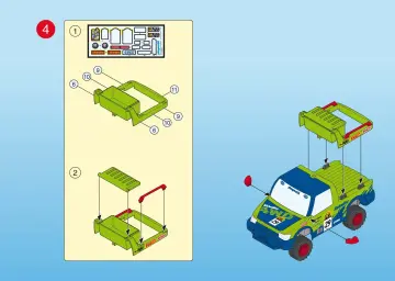 Notices de montage Playmobil 4421-A - Pilotes / pick-up de rallye (5)