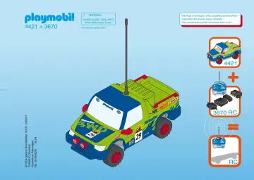 Notices de montage Playmobil 4421-A - Pilotes / pick-up de rallye (13)