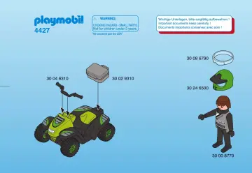 Notices de montage Playmobil 4427-A - Pilote / quad vert (1)