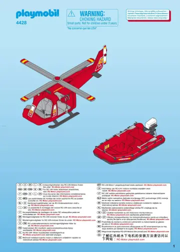 Bauanleitungen Playmobil 4428-A - SOS-Helikopter/Rettungsboot (1)