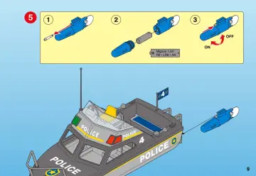 Bauanleitungen Playmobil 4429-A - Police-Boot (9)