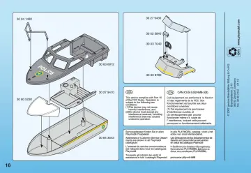 Bauanleitungen Playmobil 4429-A - Police-Boot (16)