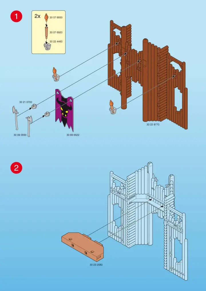 Notices de montage Playmobil 4435-A - Barbares / ruines (2)