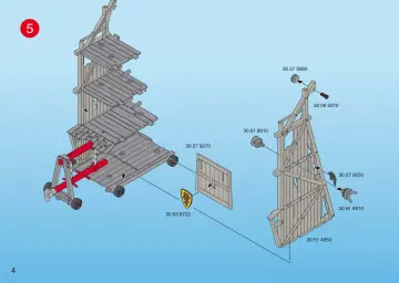 Bauanleitungen Playmobil 4441-A - Attackenturm der Drachenschlange (4)