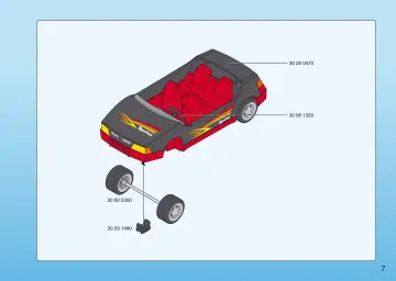 Notices de montage Playmobil 4442-A - Voiture de sport avec kart (7)