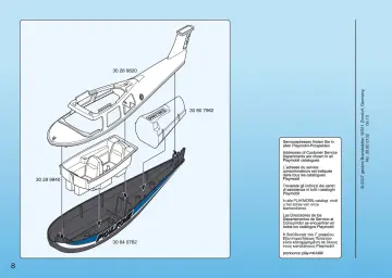 Notices de montage Playmobil 4445-A - Policiers et hydravion (8)