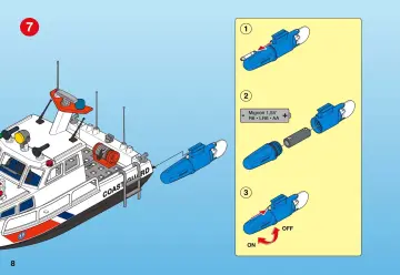 Notices de montage Playmobil 4448-A - Gardes-côte et bateau (8)