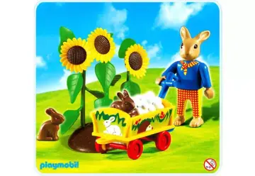 Playmobil 4453-A - Enfant Lapin avec chariot