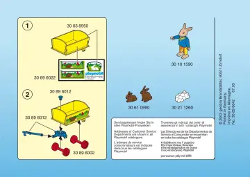 Bauanleitungen Playmobil 4453-A - Osterhäschen mit Leiterwagen (2)