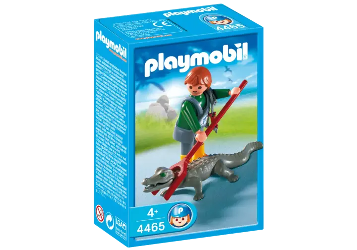 Playmobil 4465-A - Soigneur d'animaux avec caïman - BOX