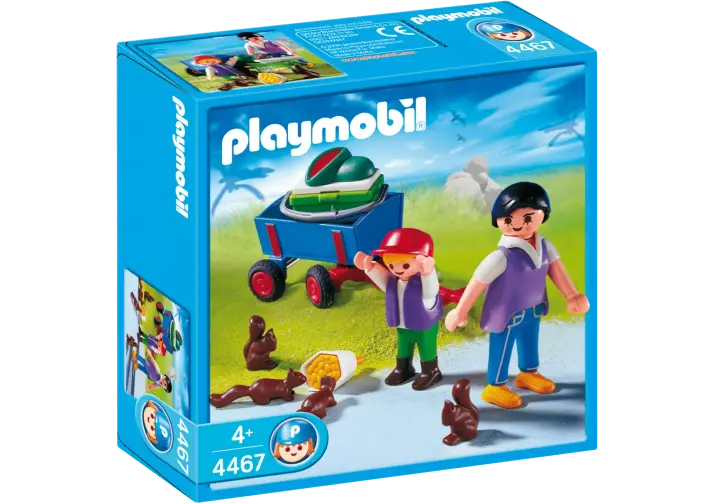 Playmobil 4467-A - Besucher mit Bollerwagen - BOX