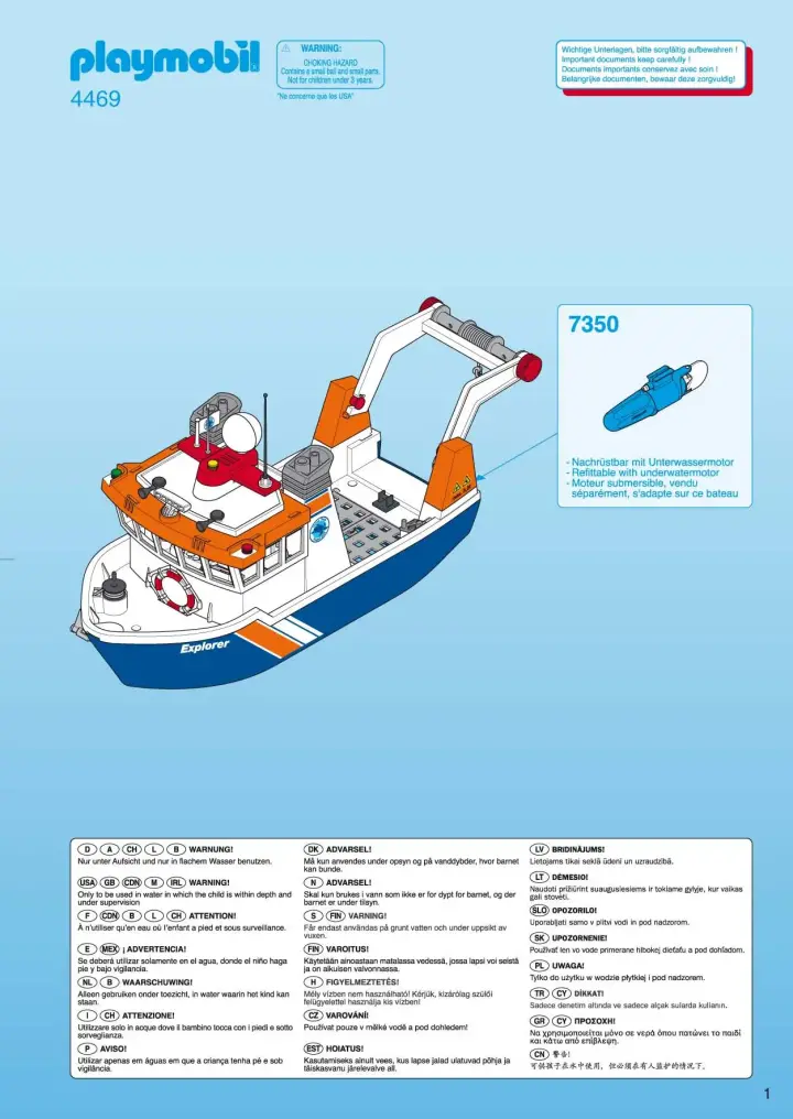 Bauanleitungen Playmobil 4469-A - Expeditionsschiff (1)