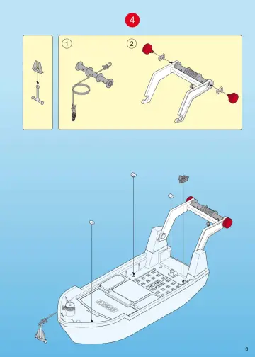 Notices de montage Playmobil 4469-A - Bateau d’exploration à fond de verre (5)