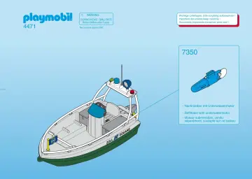 Bauanleitungen Playmobil 4471-A - Zollschiff (1)