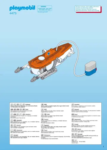 Notices de montage Playmobil 4473-A - Sous-marin de recherche (1)