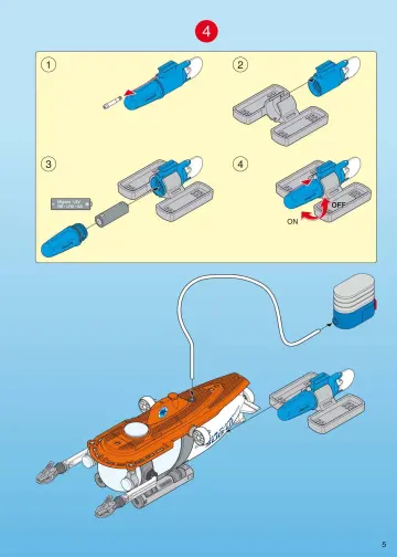 Bauanleitungen Playmobil 4473-A - Forschungs-U-Boot (5)