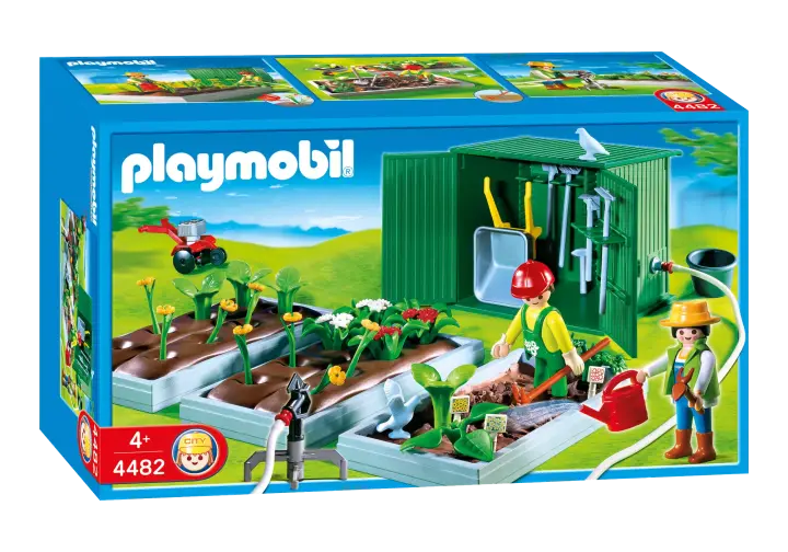 Playmobil 4482-A - Horticulteurs / plantations / abri de jardin - BOX