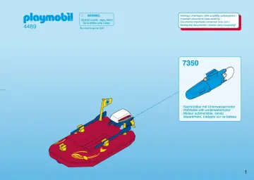 Bauanleitungen Playmobil 4489-A - Forscher-Boot mit Pottwal (1)