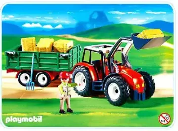 Playmobil 4496-A - Grand tracteur avec remorque