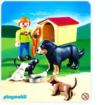 Playmobil 4498-A - Berner Sennenhund mit Welpen