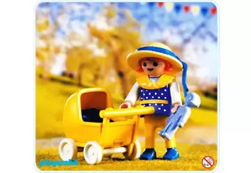 Playmobil 4584-A - Fillette / landau