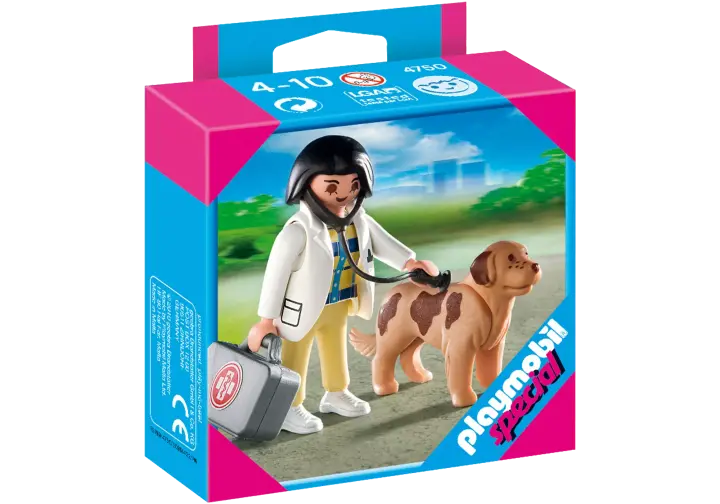 Playmobil 4750-A - Tierärztin mit Hund - BOX