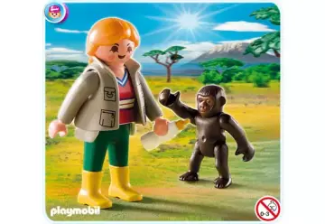 Playmobil 4757-A - Tierpflegerin mit Gorilla-Baby