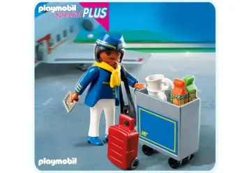 Playmobil 4761-A - Flugbegleiterin mit Servicewagen