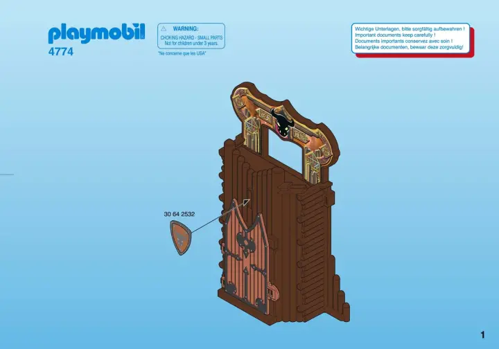 Manuales de instrucciones Playmobil 4774 - Torre Bárbaros portátil (1)