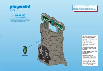 Bauanleitungen Playmobil 4775-A - Mitnehm-Drachenritterturm (1)