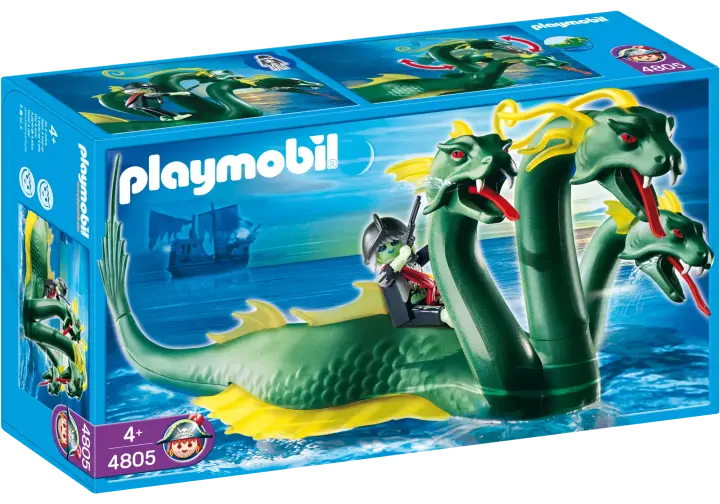 Playmobil 4805-A - Serpent de mer à trois têtes et pirate fantôme - BOX